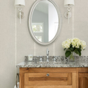 Linette Beige Fabric Stripe Wallpaper