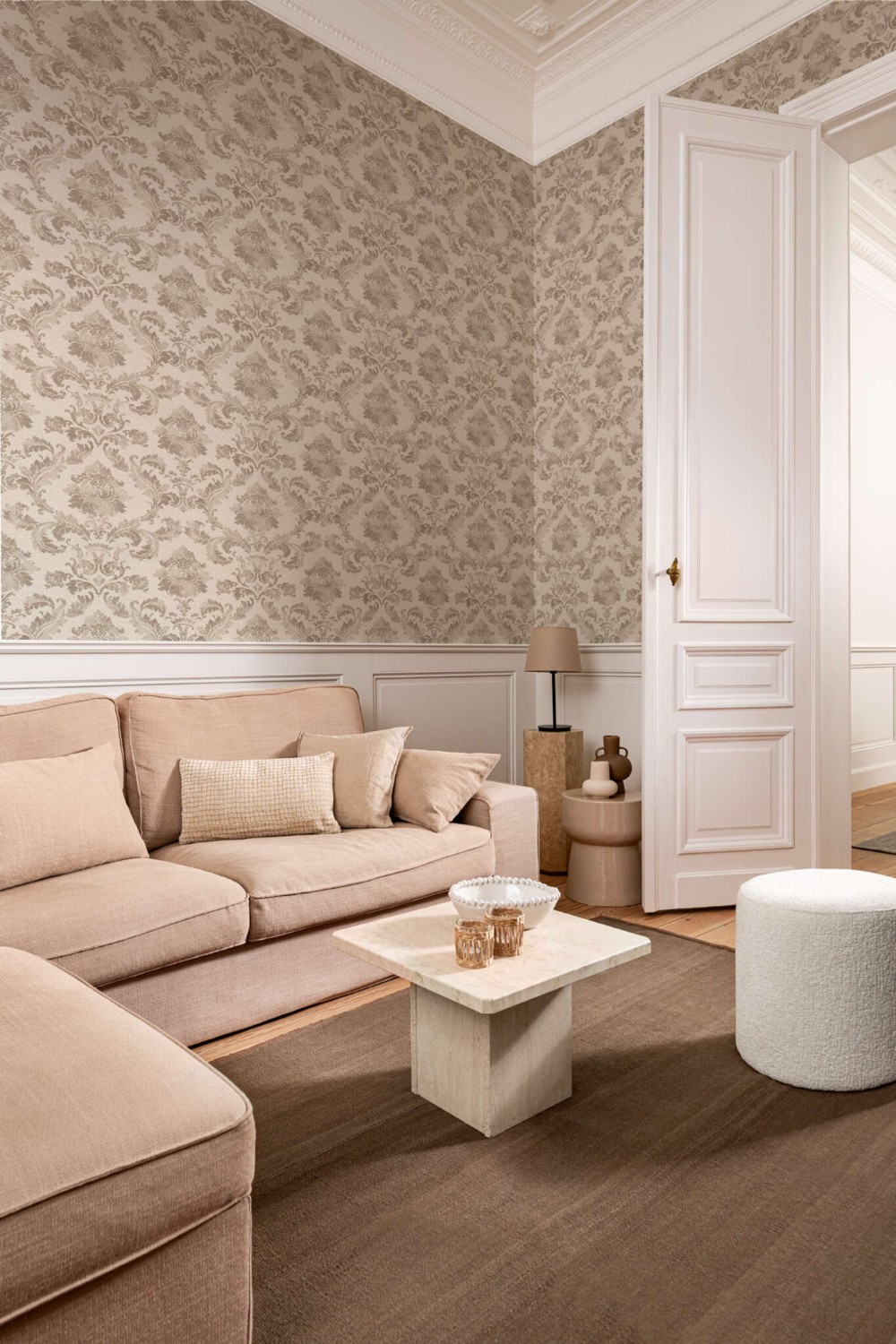 In Bloom Damask Beige 412628