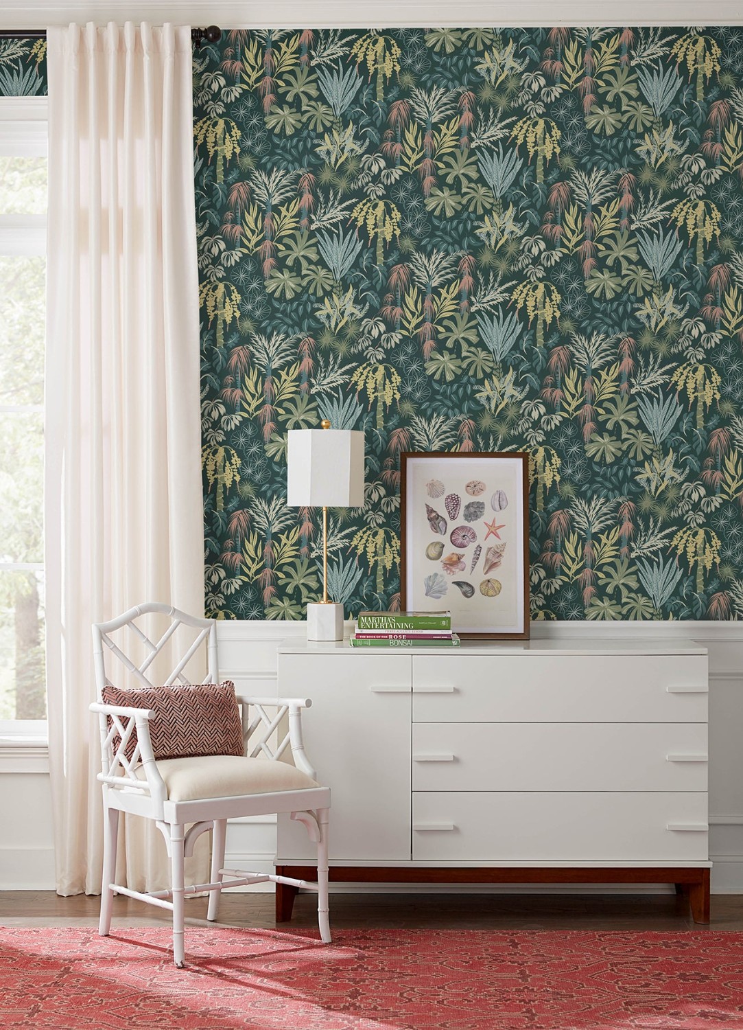 Everglades Dark Green Botanical Wallpaper