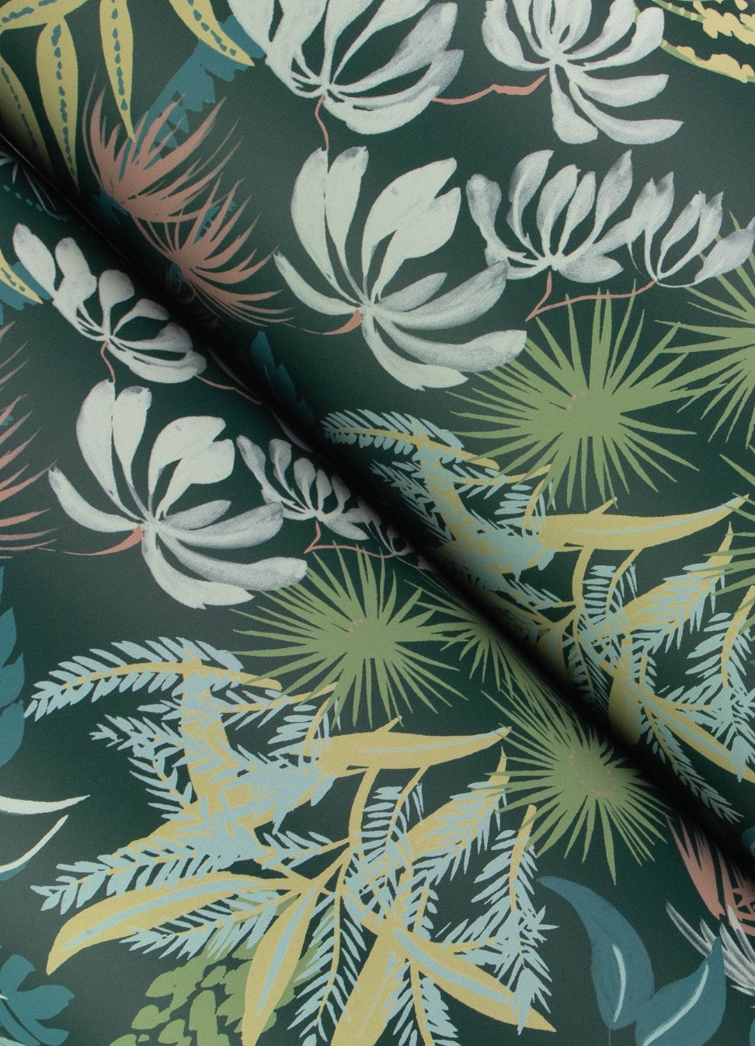 Everglades Dark Green Botanical Wallpaper