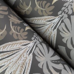 Everglades Grey Botanical Wallpaper