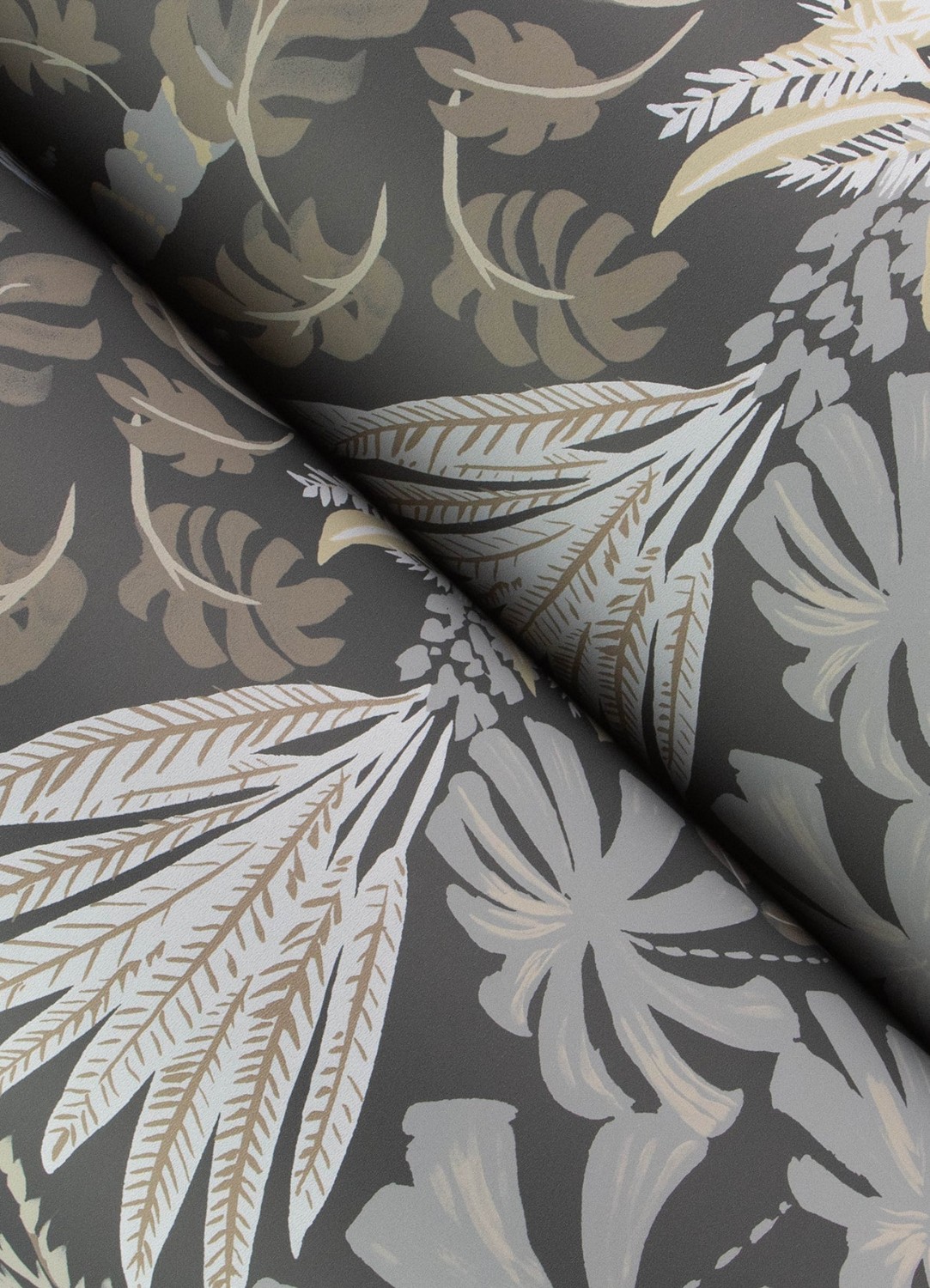 Everglades Grey Botanical Wallpaper