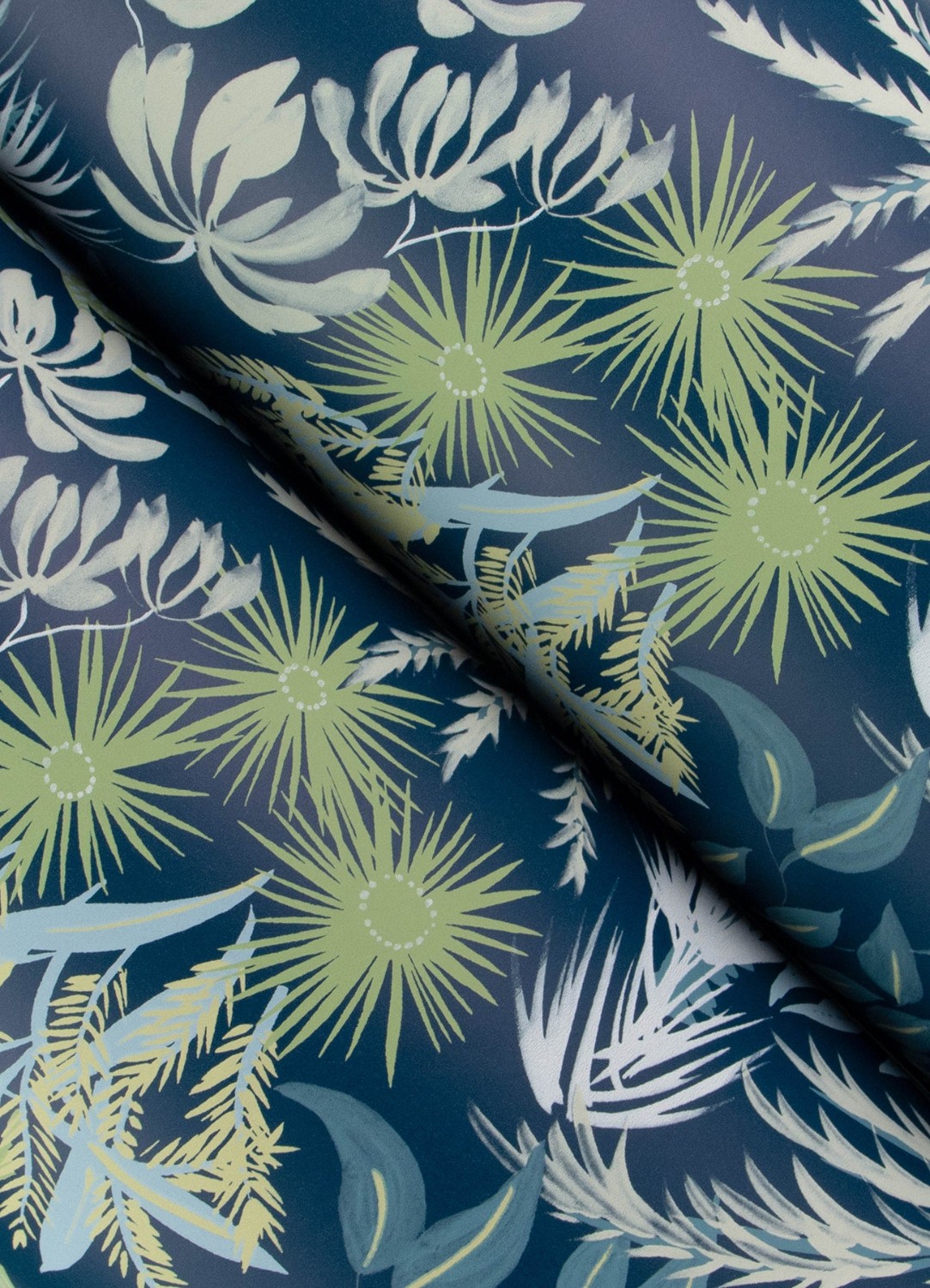 Everglades Teal Botanical Wallpaper