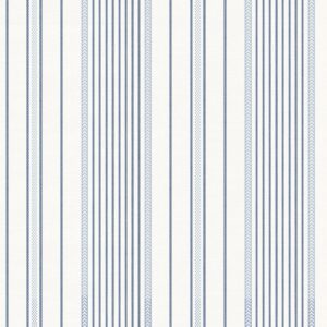 Navarres Stripe Blue Faux Linen Wallpaper