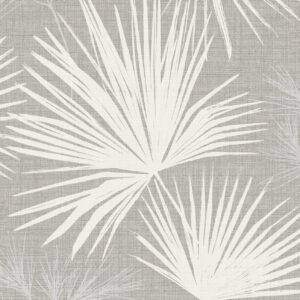 Hatteras Grey Palms Wallpaper