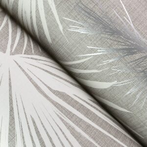 Hatteras Grey Palms Wallpaper
