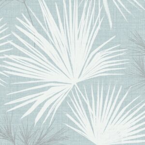 Hatteras Sky Blue Palms Wallpaper
