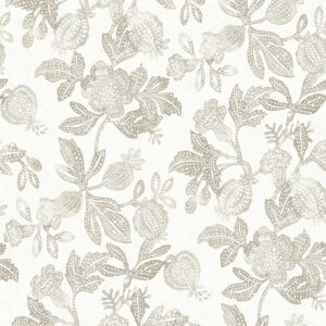 Beach Rose Neutral Floral Fruits Wallpaper