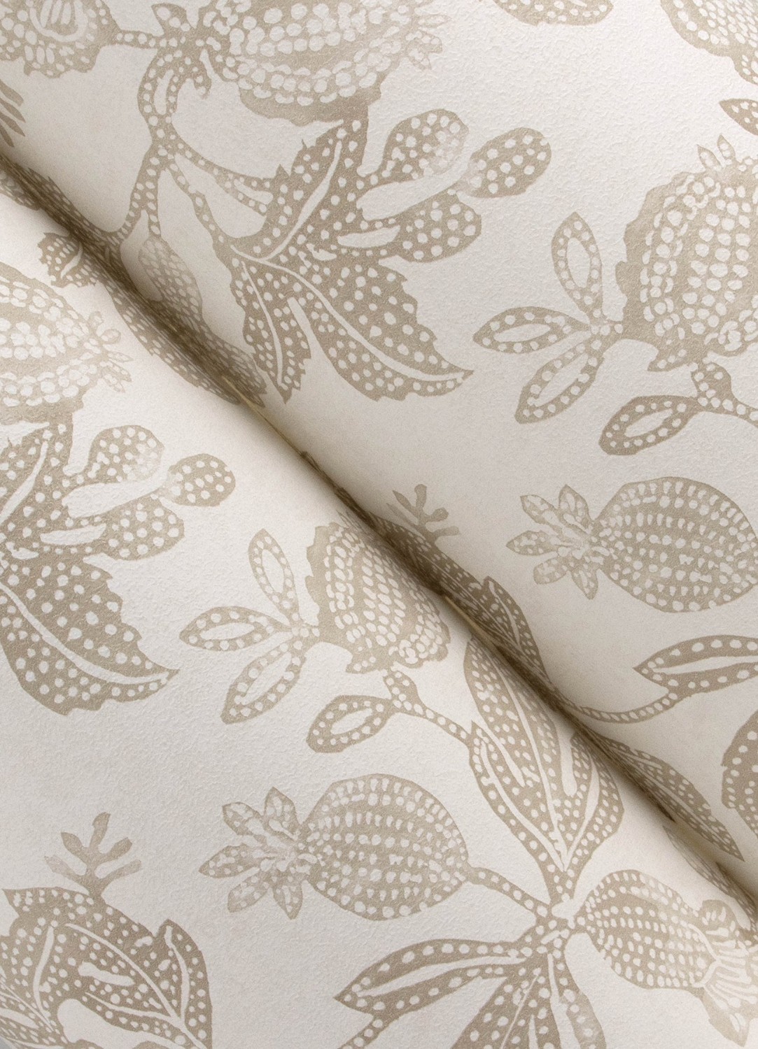 Beach Rose Neutral Floral Fruits Wallpaper