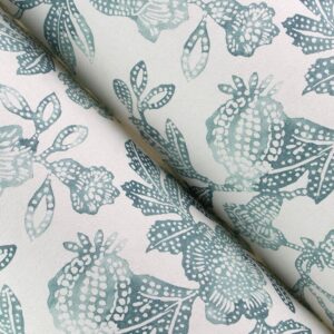 Beach Rose Teal Floral Fruits Wallpaper