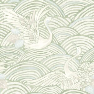 Egret Sage Tidal Dance Wallpaper