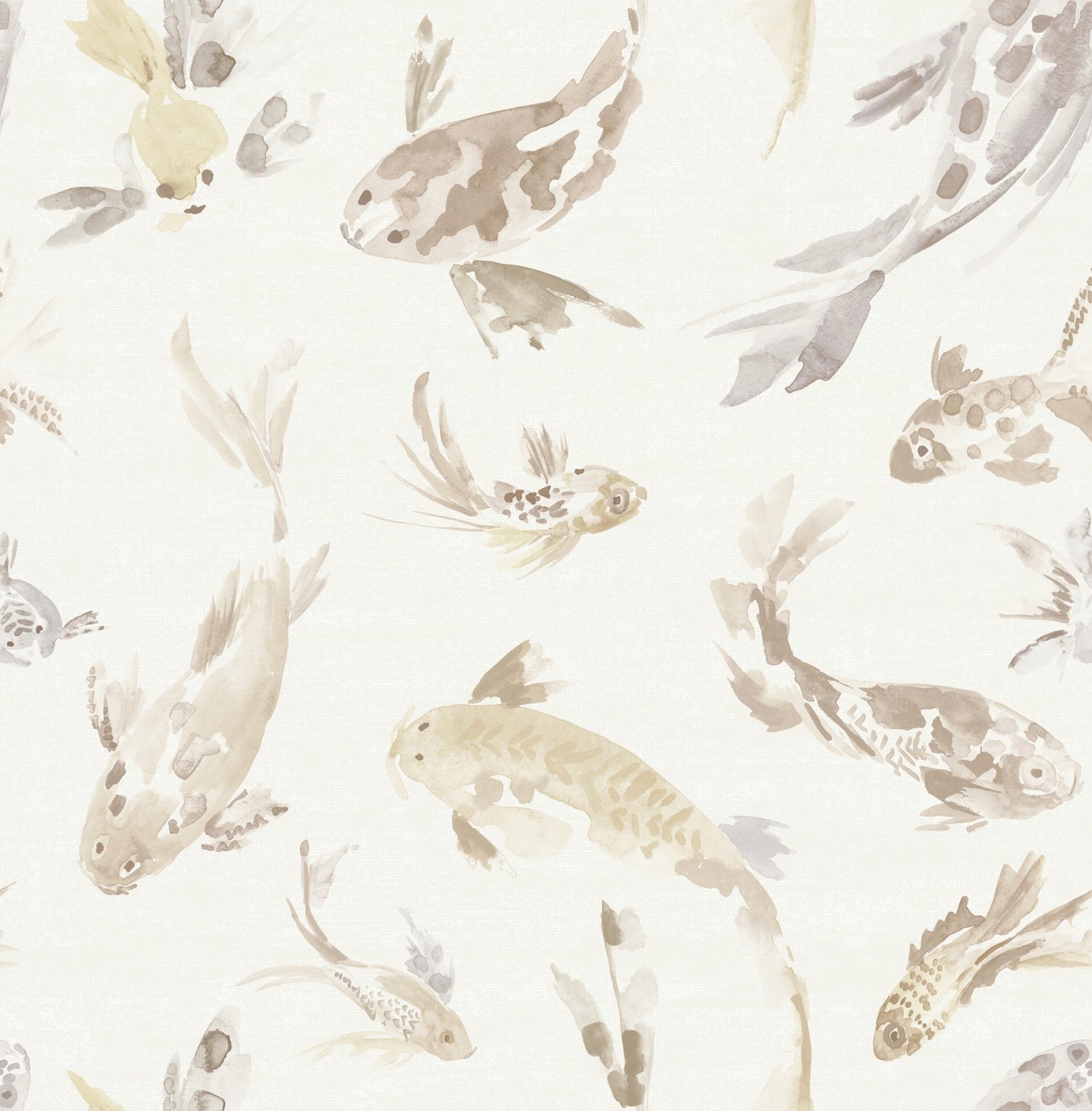 Koi Metallic Fish Wallpaper