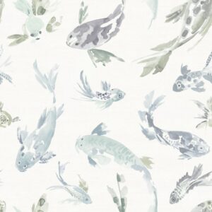 Koi Seafoam Fish Wallpaper