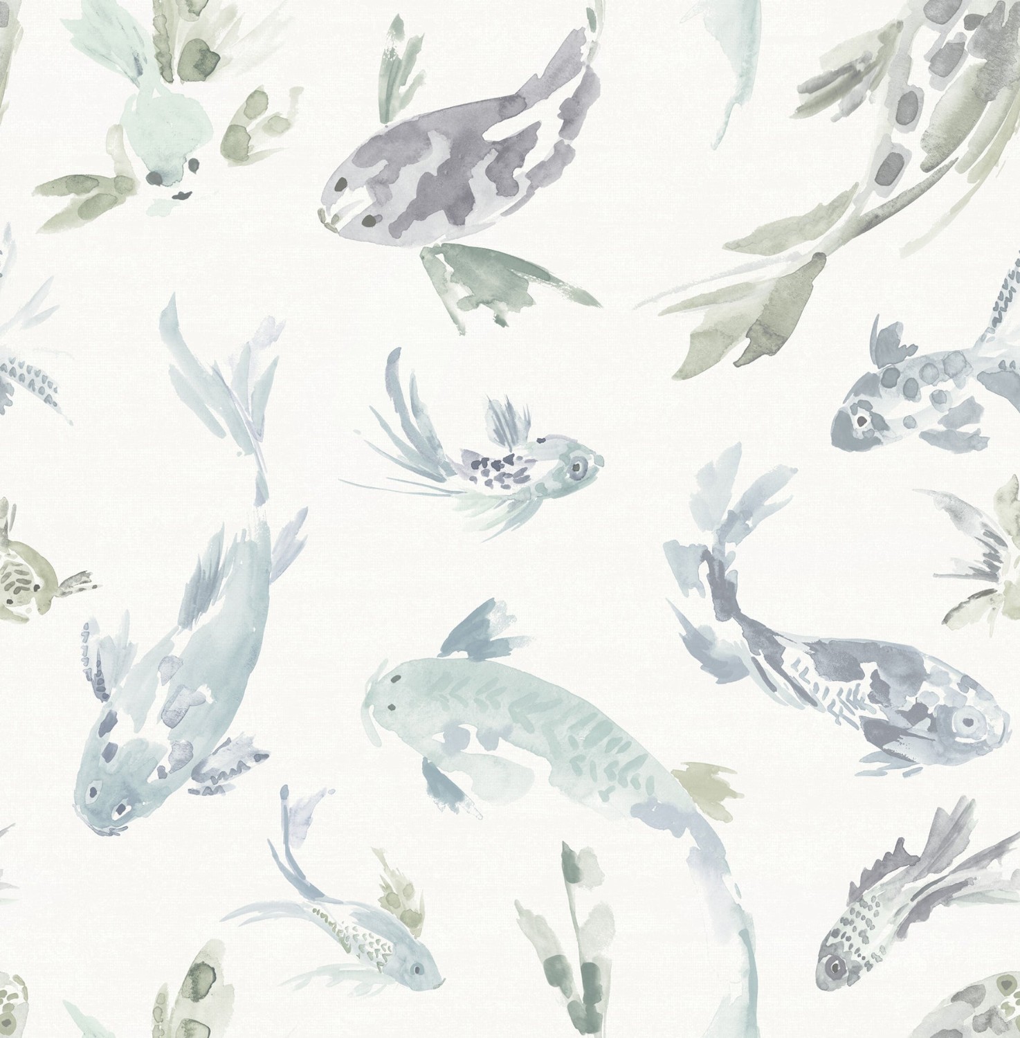 Koi Seafoam Fish Wallpaper