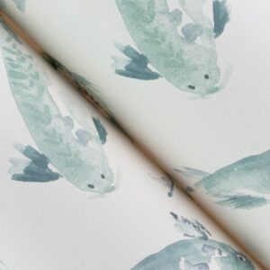 Koi Seafoam Fish Wallpaper
