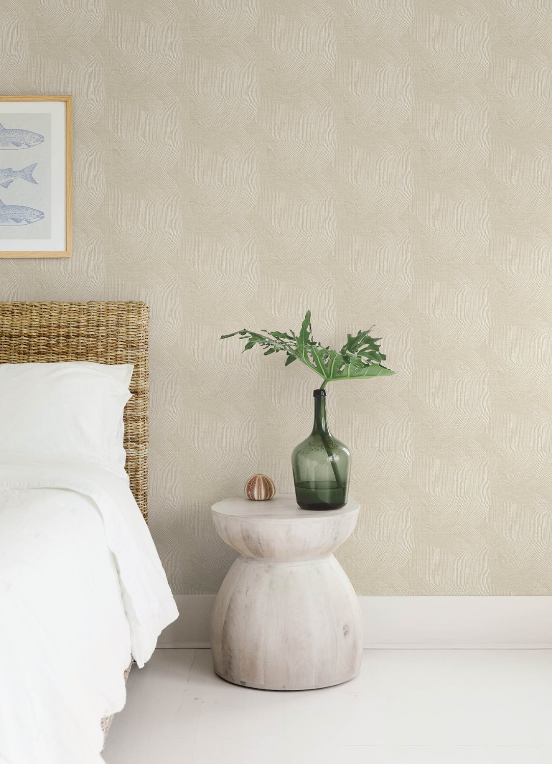 Folly Champagne Zen Swirls Wallpaper