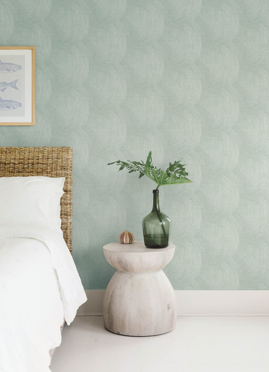 Folly Seafoam Zen Swirls Wallpaper