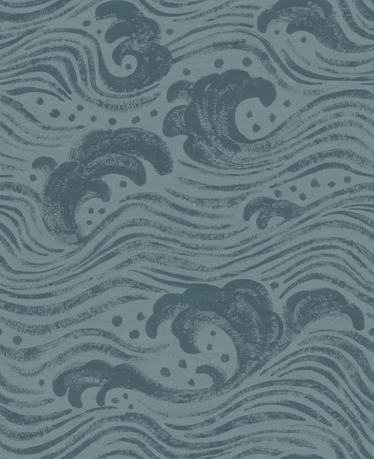 Swell Teal Ocean Wave Wallpaper