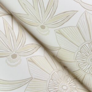 Star Flower Beige Floral Trail Wallpaper