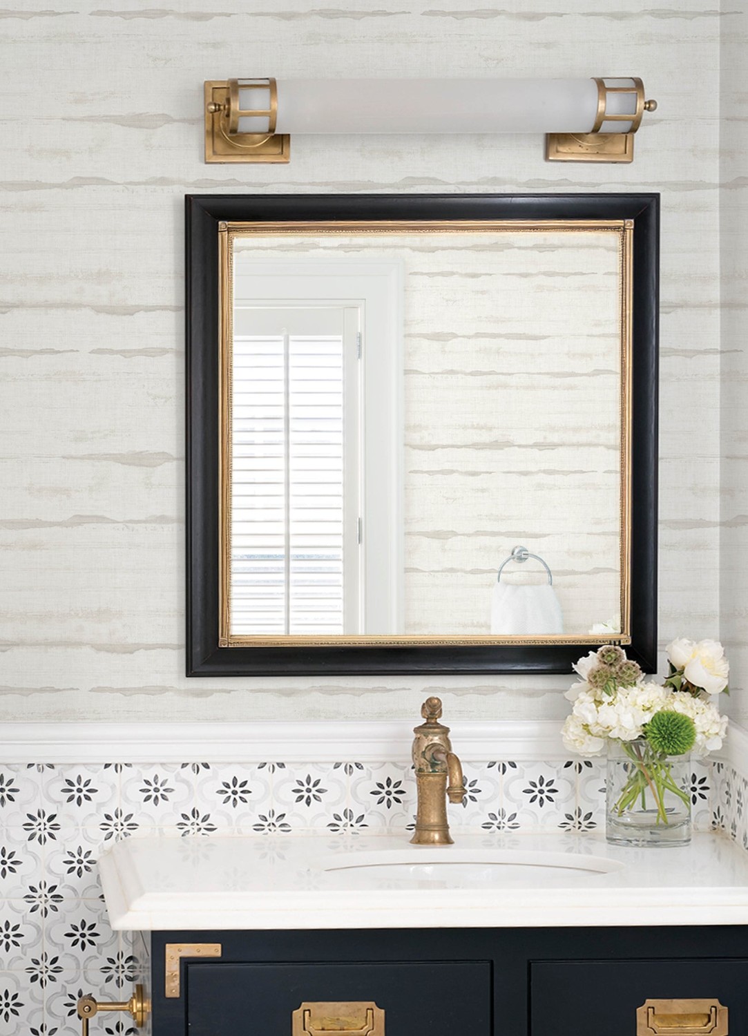 Destin Dove Stripe Wallpaper