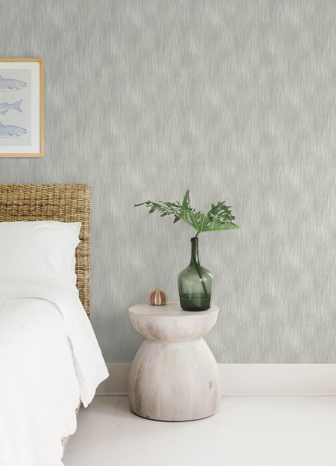 Largo Grey Striated Wallpaper