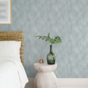 Largo Turquoise Striated Wallpaper