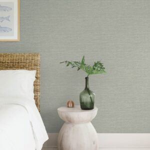 Malin Seafoam Faux Grasscloth Wallpaper