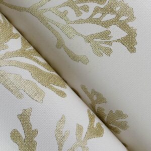 Tortuga Gold Coral Weave Wallpaper