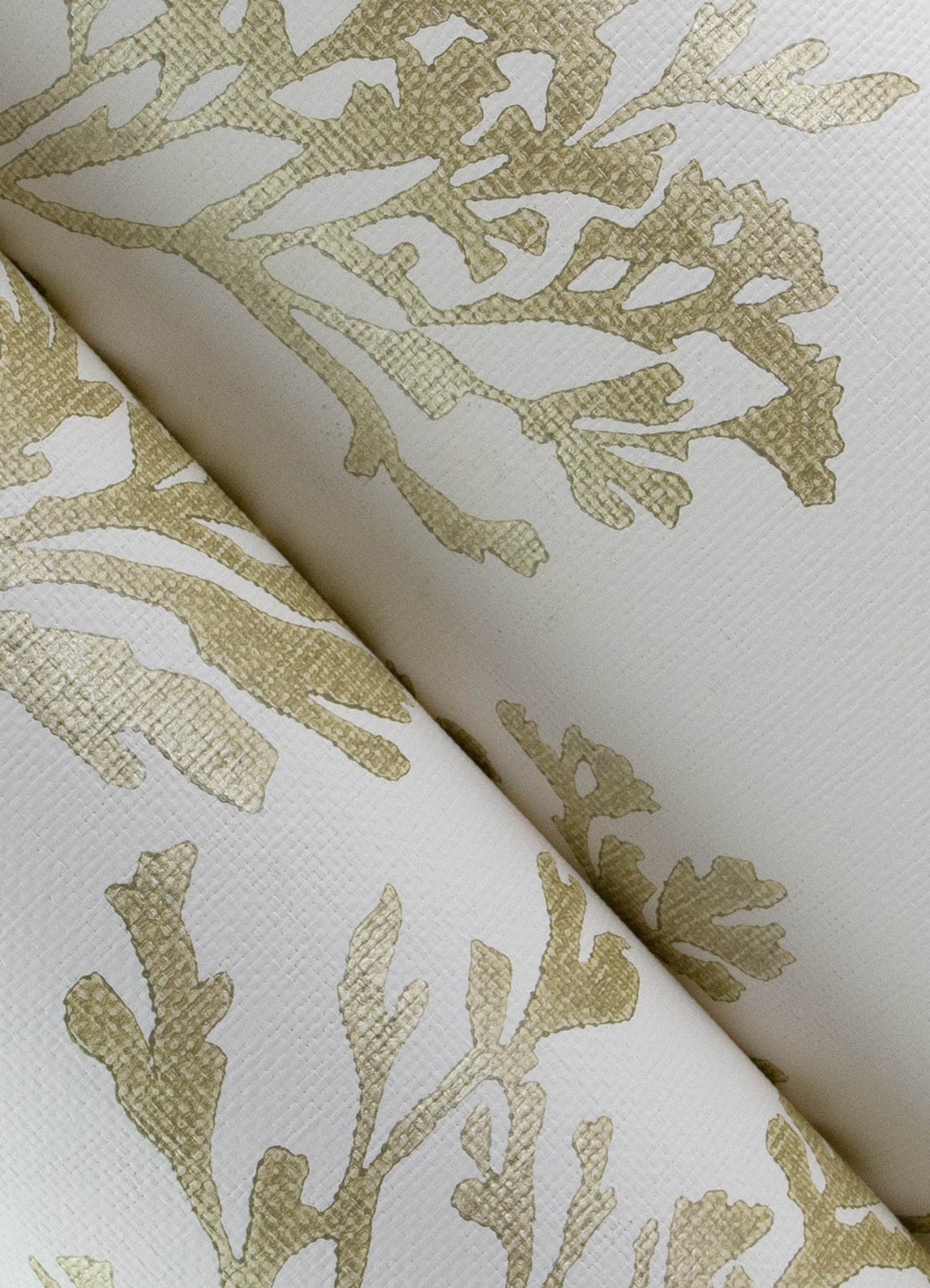Tortuga Gold Coral Weave Wallpaper