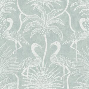 Biscayne Turquoise Flamingo Beach Wallpaper