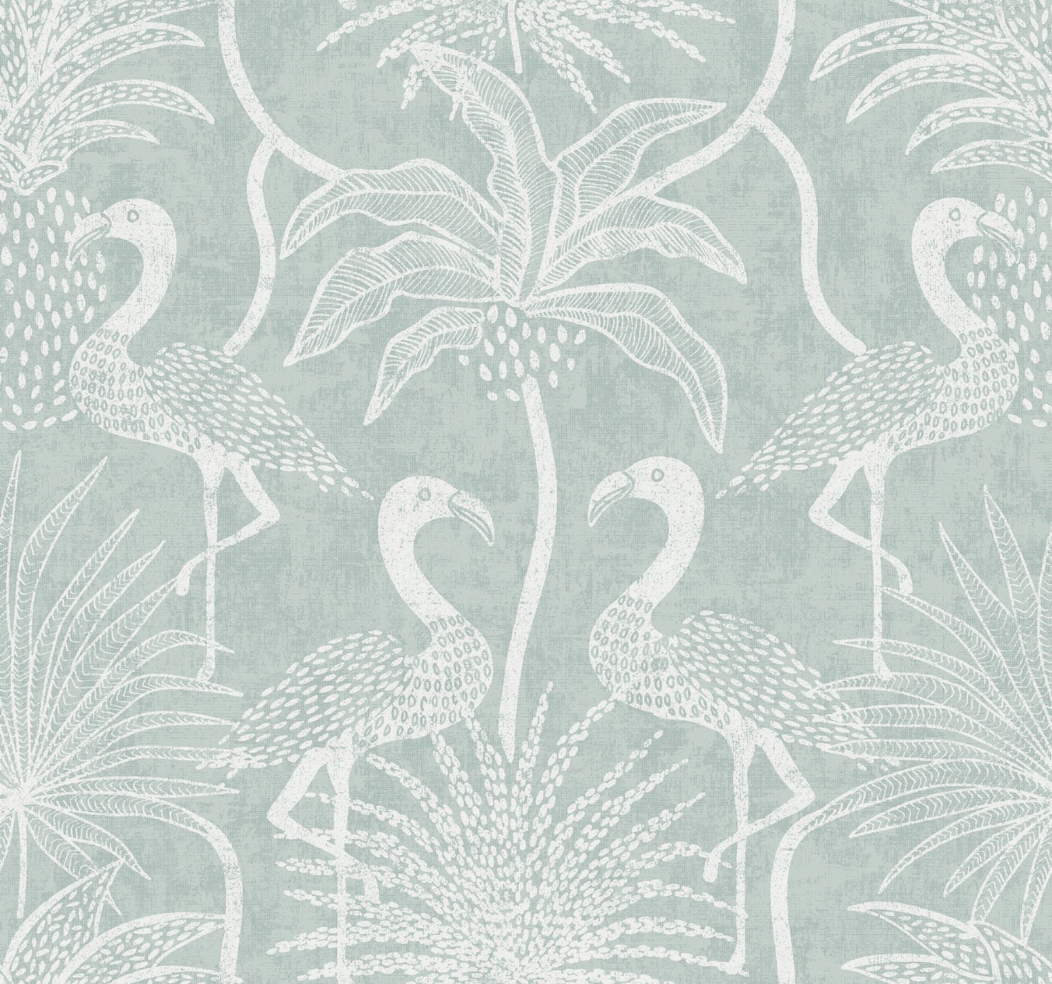 Biscayne Turquoise Flamingo Beach Wallpaper