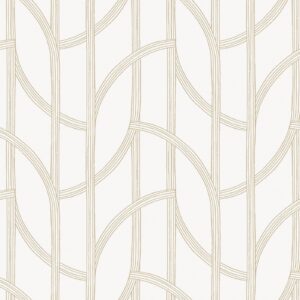 Salvo Gold Curved Contours Wallpaper