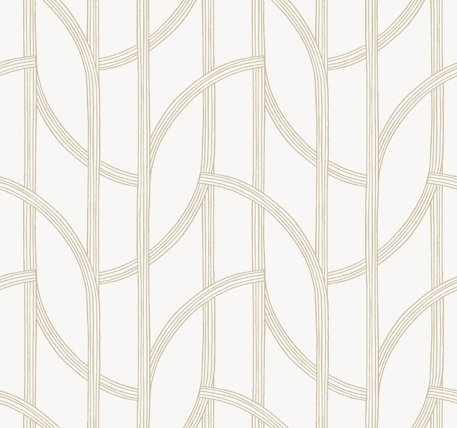 Salvo Gold Curved Contours Wallpaper