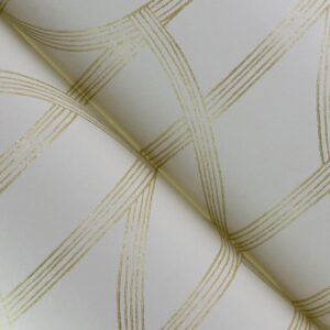 Salvo Gold Curved Contours Wallpaper