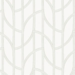 Salvo Light Green Curved Contours Wallpaper