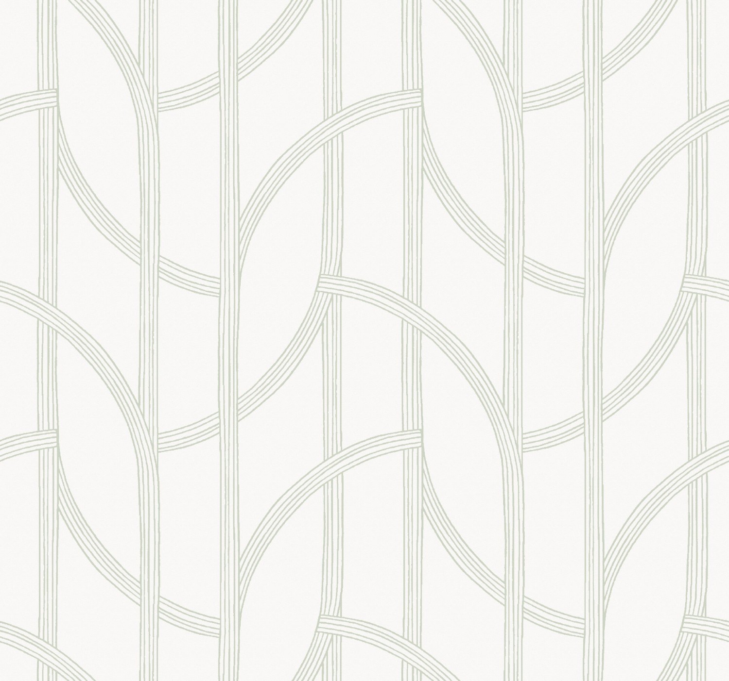 Salvo Light Green Curved Contours Wallpaper