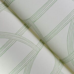 Salvo Light Green Curved Contours Wallpaper
