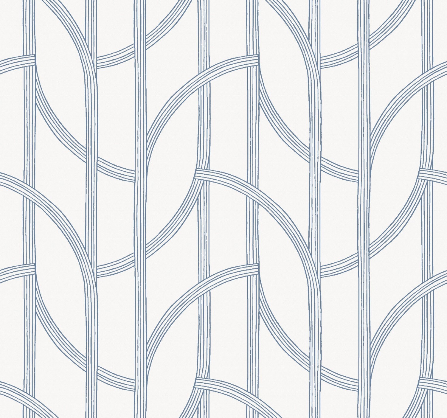 Salvo Navy Curved Contours Wallpaper