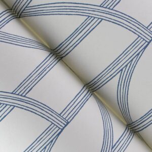 Salvo Navy Curved Contours Wallpaper