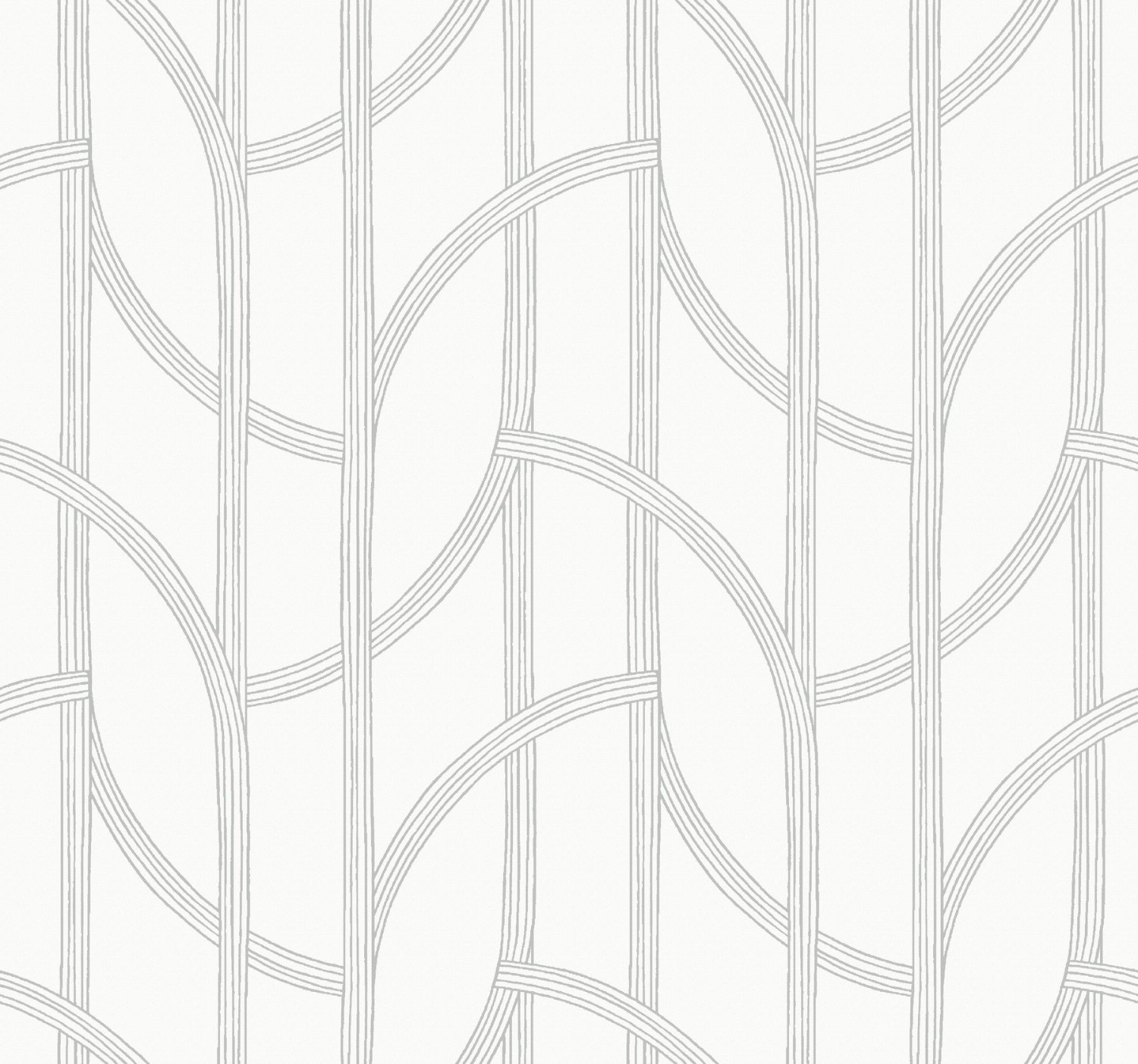 Salvo Silver Curved Contours Wallpaper