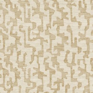 Cipher Chestnut Geometric Faux Grasscloth Wallpaper
