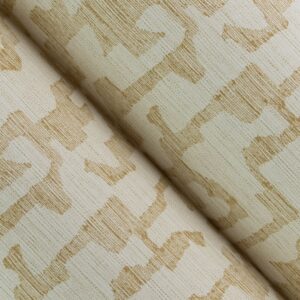 Cipher Chestnut Geometric Faux Grasscloth Wallpaper