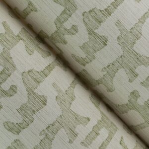 Cipher Moss Geometric Faux Grasscloth Wallpaper