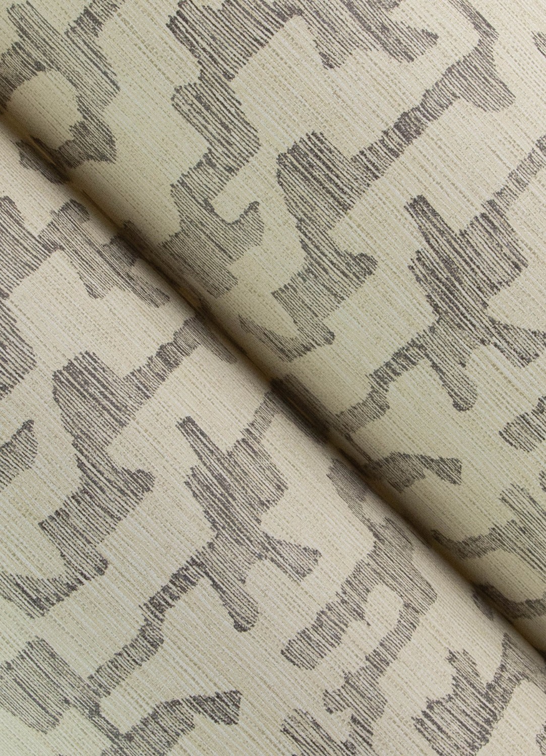 Cipher Black Geometric Faux Grasscloth Wallpaper