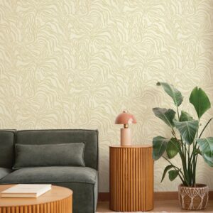 Massar Gold Modern Marbled Wallpaper