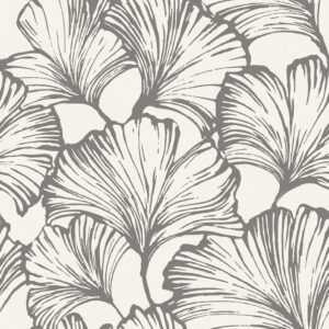Kyoto Charcoal Ginkgo Leaf Wallpaper