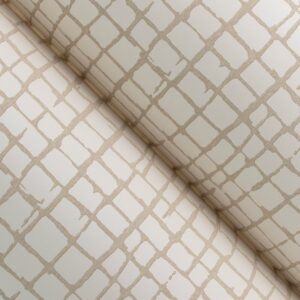 Albin Beige Gridline Wallpaper