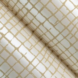 Albin Pearl Gridline Wallpaper