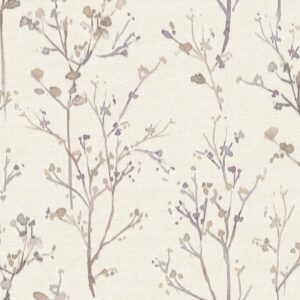 Silverling Lavender Budding Branches Wallpaper
