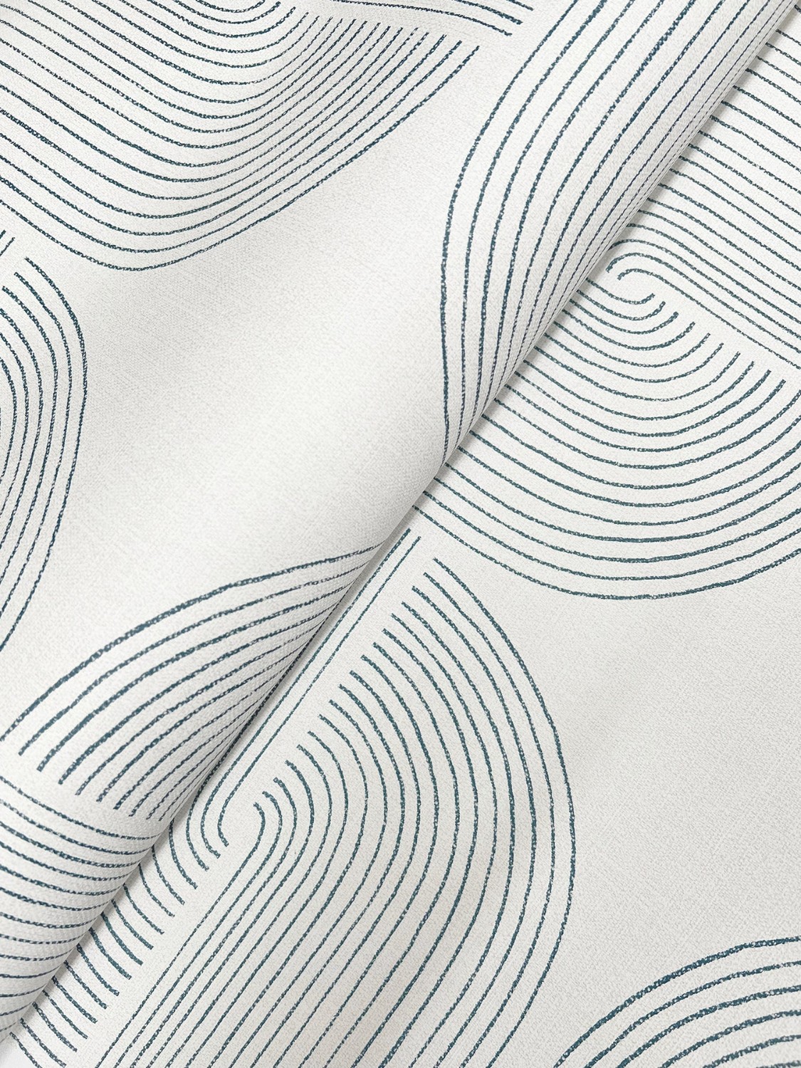 Savoye Dark Blue Spiral Arches Wallpaper